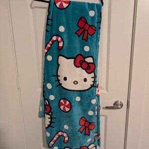 Hello Kitty Teal Christmas Throw